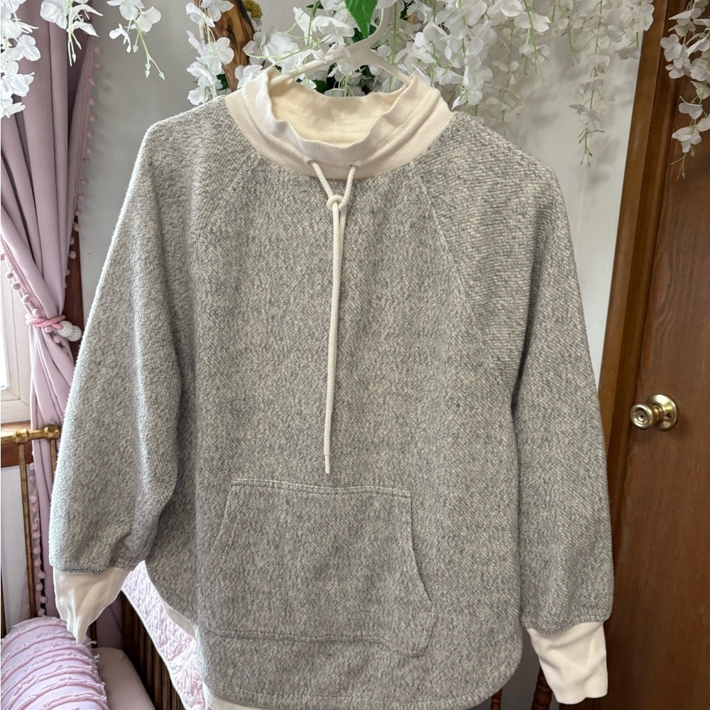 Lou & Grey Speckled Light Heather Cowl-Neck Pullover - Picture 2 of 6